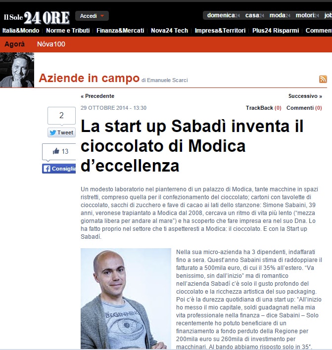 Il Sole 24 Ore 29-10-14
