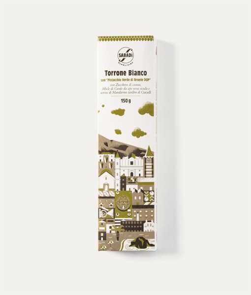 White nougat with Bronte PDO green pistachio
